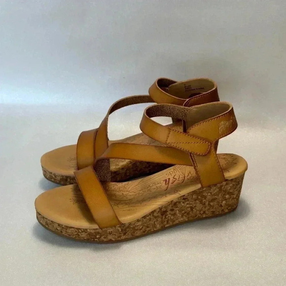 Brown Wedge Sandals - Picture 1 of 9